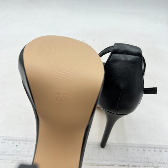 FSJ Women Classic Open Toe Sandals Ankle Strap High Heels Two Piece Buckled Shoe - Picture 5 of 7